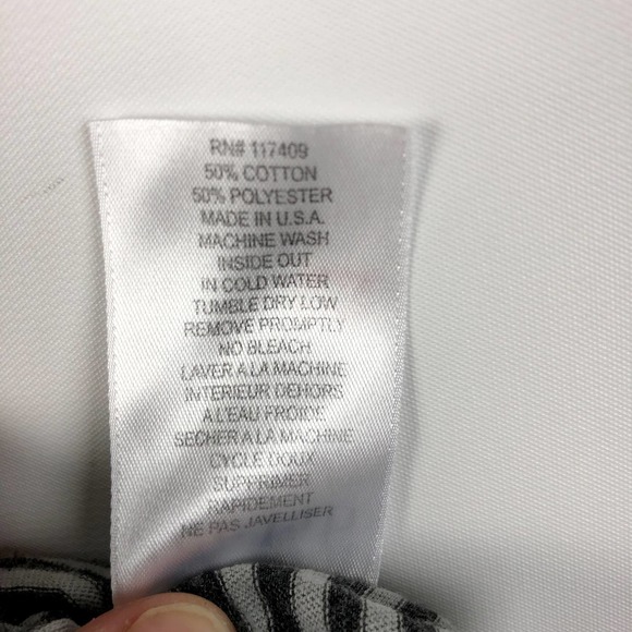 Frank & Eileen Womens Tee Lab Tshirt Top Small Grey Dime Stripe Long Sleeve NWOT - Picture 6 of 7
